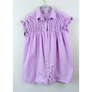 Lili Sidonio Babydoll Tunic Top Women's S Smocked Ruffle Coquette Soft Girl
